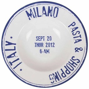 Piatto per Pasta Santa Clara Milano Porcellana Ø 28 cm Azzurro (6 Unità)