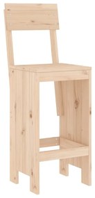 Set bar da giardino 5 pz in legno massello di pino