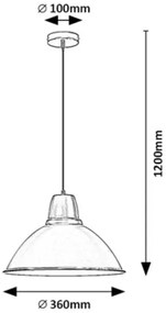 Rabalux 72014 - Lampadario a cavo WILBOUR 1xE27/60W/230V bianco