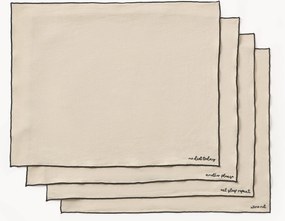 Tovagliette in lino con ricamo Cosmo 4 pz