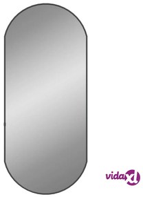 vidaXL Specchio da Parete Nero 80x35 cm Ovale