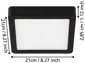 Eglo 900651 - Plafoniera da soffitto per bagno a LED FUEVA LED/17W/230V IP44, cromata