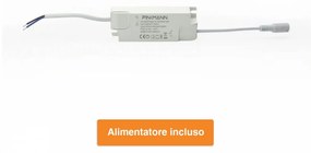 Pannello LED 60x60 40W, IP40, 110lm/W, No Flickering Colore  Bianco Caldo 2.700K