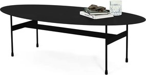 Tavolino da salotto nero in metallo 39x120 cm Mira – Spinder Design