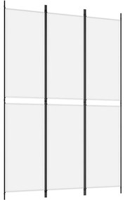Divisorio a 3 pannelli bianco 150x220 cm in tessuto