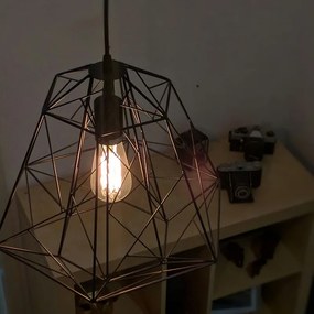 Lampada a sospensione industriale nera - Framework Basic