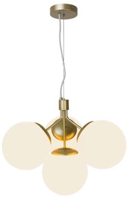 Nordlux - Lampadario a sospensione con filo IVONA 4xE27/28W/230V oro