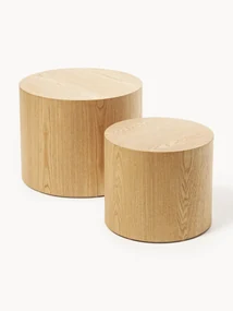 Set di 2 tavolini in legno Dan