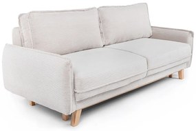 Divano letto in velluto a coste beige 218 cm Tori - Bonami Selection
