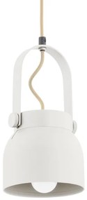 Argon 8290 - Lampadario a sospensione con filo LOGAN 1xE27/15W/230V diametro 14 cm bianco