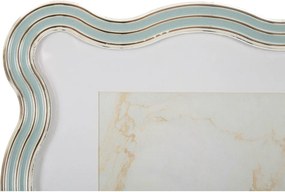 Cornice azzurra/argentata in metallo/in vetro verticale con sostegno 17,5x22,5 cm Elizabeth – Mauro Ferretti