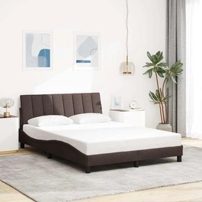 Giroletto Senza Materasso Marrone Scuro 120x200 Cm Tessuto /