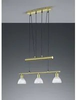 Sospensione Moderna 3 Luci Bilanciere Levisto Ottone Trio Lighting