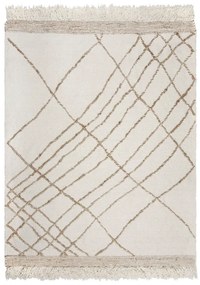 Tappeto color crema in misto lana tessuto a mano 160x230 cm Astera Linear – Flair Rugs
