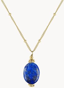 Collana placcata in oro con ciondolo in lapislazzuli Neo