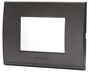 Placca 3 moduli 503 in plastica nera compatibile anche con BTicino Livinglight