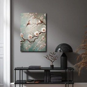 Quadro su tela – Ramo fiorito con uccelli