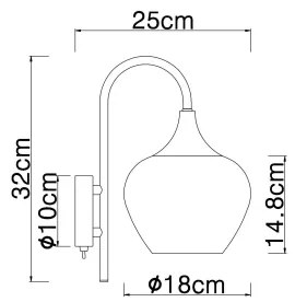 Globo 15548WW - Applique MAXY 1xE27/40W/230V bianco