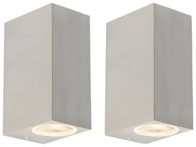 Set di 2 Applique Moderne in Alluminio 2 luci IP44 - Baleno