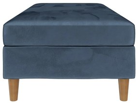 Poggiapiedi in velluto blu Lilly - Støraa