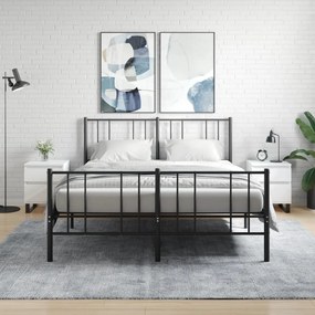 Comodini 2pz Bianco Lucido 40x35x50 Cm İn Legno Multistrato /