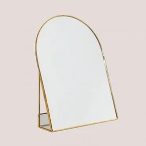 Specchio da tavolo in metallo Lisbeth 25 cm - Sklum