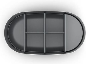 Portaspazzolino verticale color argento lucido in acciaio inox EasyStore Luxe – Joseph Joseph