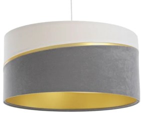 Lampadario a sospensione con filo SWING 1xE27/60W/230V grigio/bianco/oro