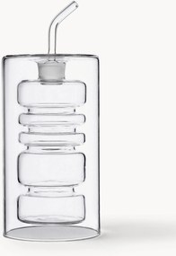 Distributore aceto e olio in vetro borosilicato fatto a mano Rings alt. 19 cm