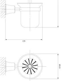 OMNIRES AL53620CR - Scopino a parete ART LINE cromo lucido