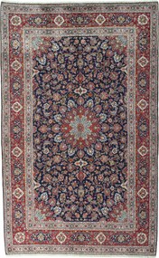 Kashan Tappeto 210x330 Blu (Iran) Annodato A Mano