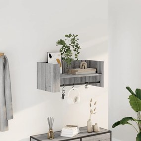 Mensola A Muro Grigio Sonoma 70,5x35x30,5 Cm Legno Multistrato /