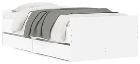 Giroletto con cassetti bianco 100x200 cm