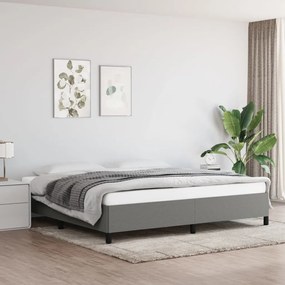 Giroletto Senza Materasso Grigio Scuro 200x200 Cm Tessuto /