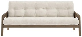 Divano letto in velluto a coste beige 204 cm Grab - Karup Design