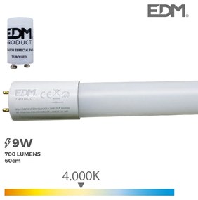 Tubo LED EDM 9 W T8 F 700 lm (4000 K)