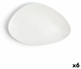 Piatto da pranzo Ariane Antracita Triangolare Bianco Ceramica Ø 29 cm (6 Unità)