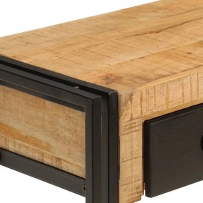 Tavolo consolle 110x30x76 cm in legno massello di mango