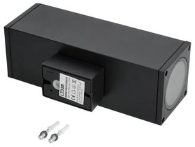 Applique da esterno 2xGU10/35W/230V IP54 quadrato nero