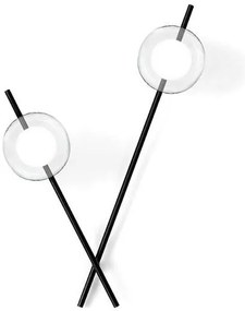 Mikado parete/soffitto 2 luci vetro cosmo