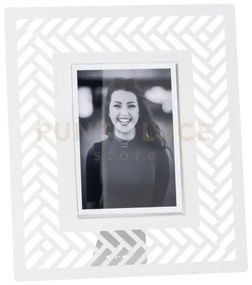 Portafoto di design milleintrecci grande bianco marmo