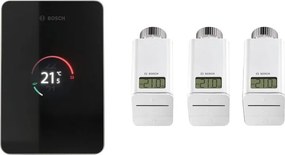 Kit termostato WIFI BOSCH EasyControl CT 200 con 3 testine nero