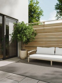 benuta Basic Tappeto per interno ed esterno Lou Nero 80x150 cm - Tappeto outdoor per balcone, terrazzo e giardino
