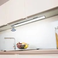 Lampada LED ricaricabile USB luce sottopensile cucina barra luminosa 2W IP40 sensore movimento parete 40cm LUCE 6500K