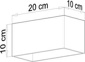 Applique Rettangolare da soffitto 2xGU10 QUAD in alluminio