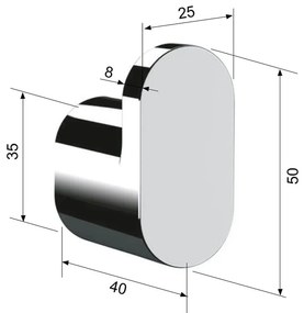 Gancio a parete in ottone nero opaco Flori - Sapho