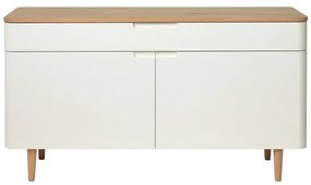Cassettiera bassa in legno di quercia bianca Amalfi - Unique Furniture