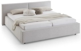 Letto matrimoniale imbottito grigio chiaro rete non inclusa 140x200 cm Cube – Meise Möbel