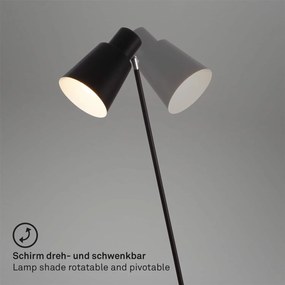 Piantana Moderna Ekko Metallo Nero 1 Luce E27 H150