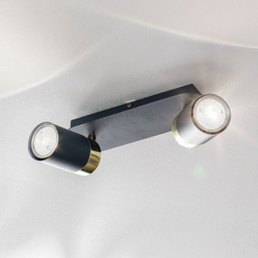 Eko-Light Faretto da soffitto Joker, 2 luci, blu-oro